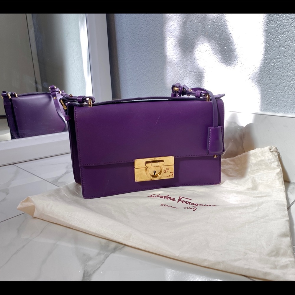 Salvatore Ferragamo Aileen Purple Crossbody Bag